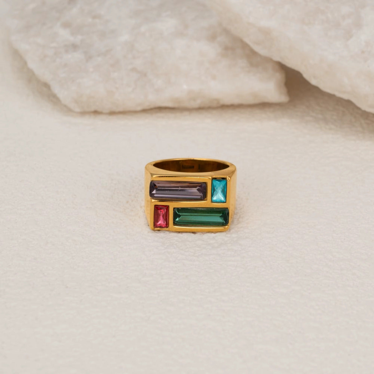 Geometric Puzzle Ring
