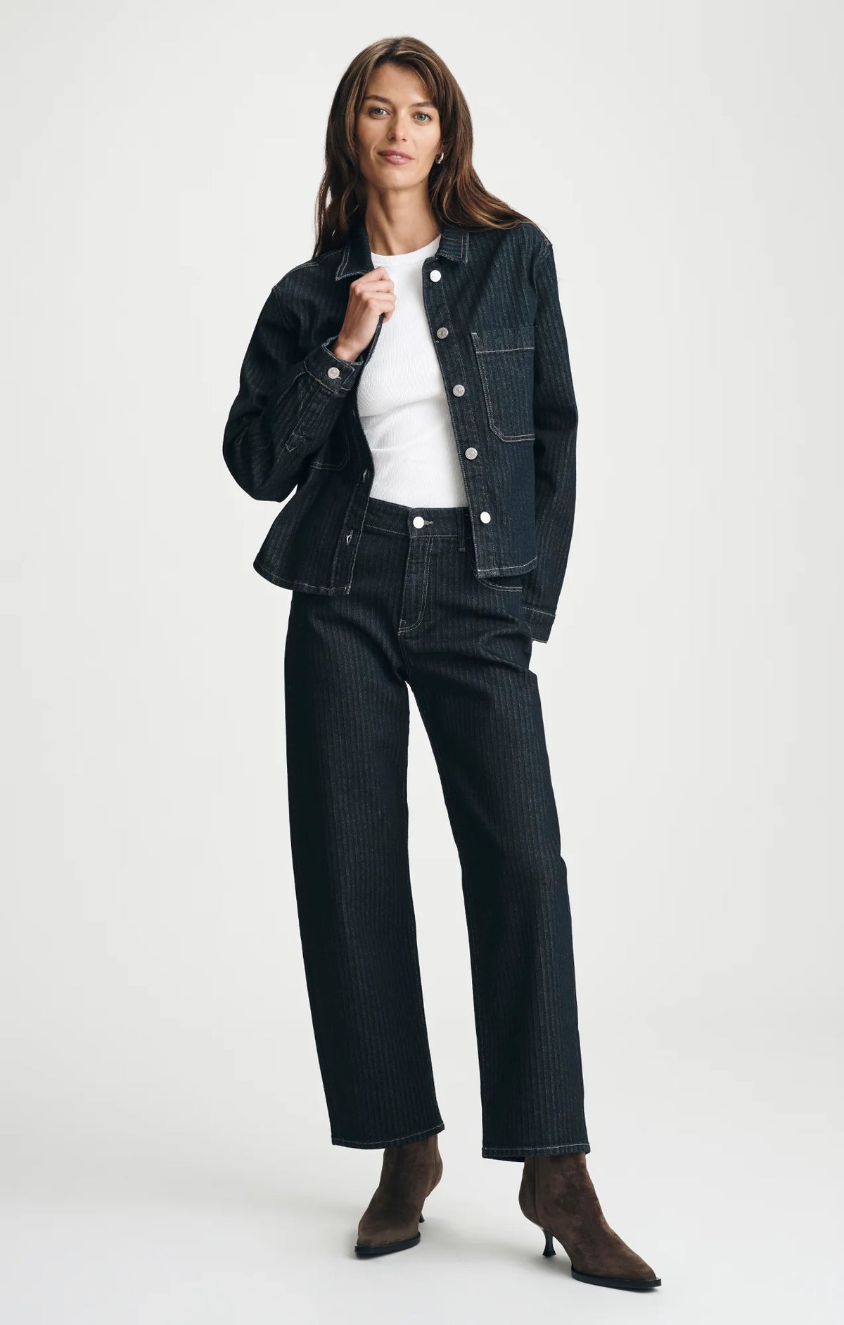 Norina Cropped Denim Overshirt