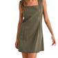 Miou Muse Square Neck Pu Dress