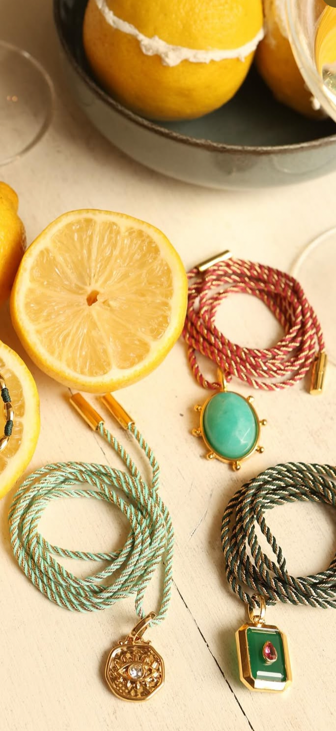 Corded Lariat Charm Necklace/bracelet