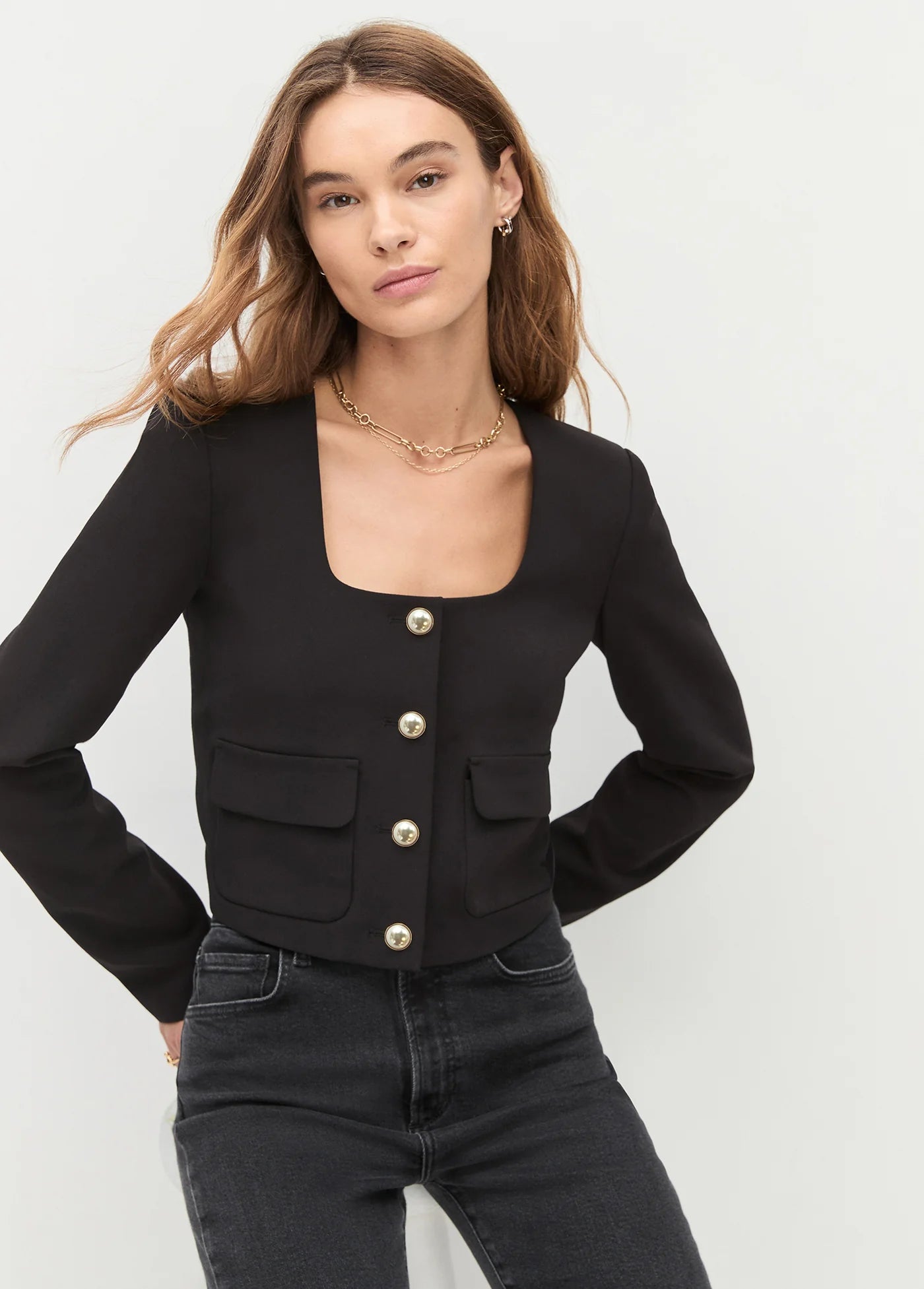 THE LAURA CROP JACKET Favorite Daughter