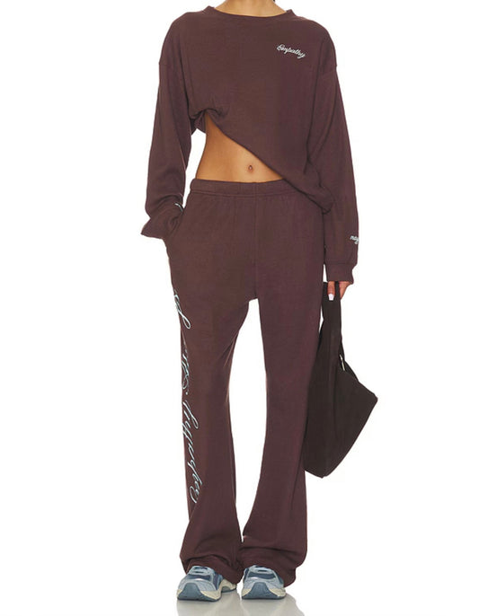 Empathy Always Waffle Wide Leg Sweatpants The Mayfair Group brand:The Mayfair Group