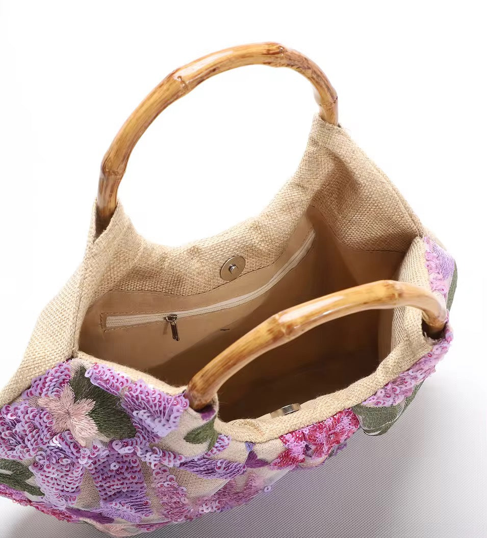 Floral Embellished Bag