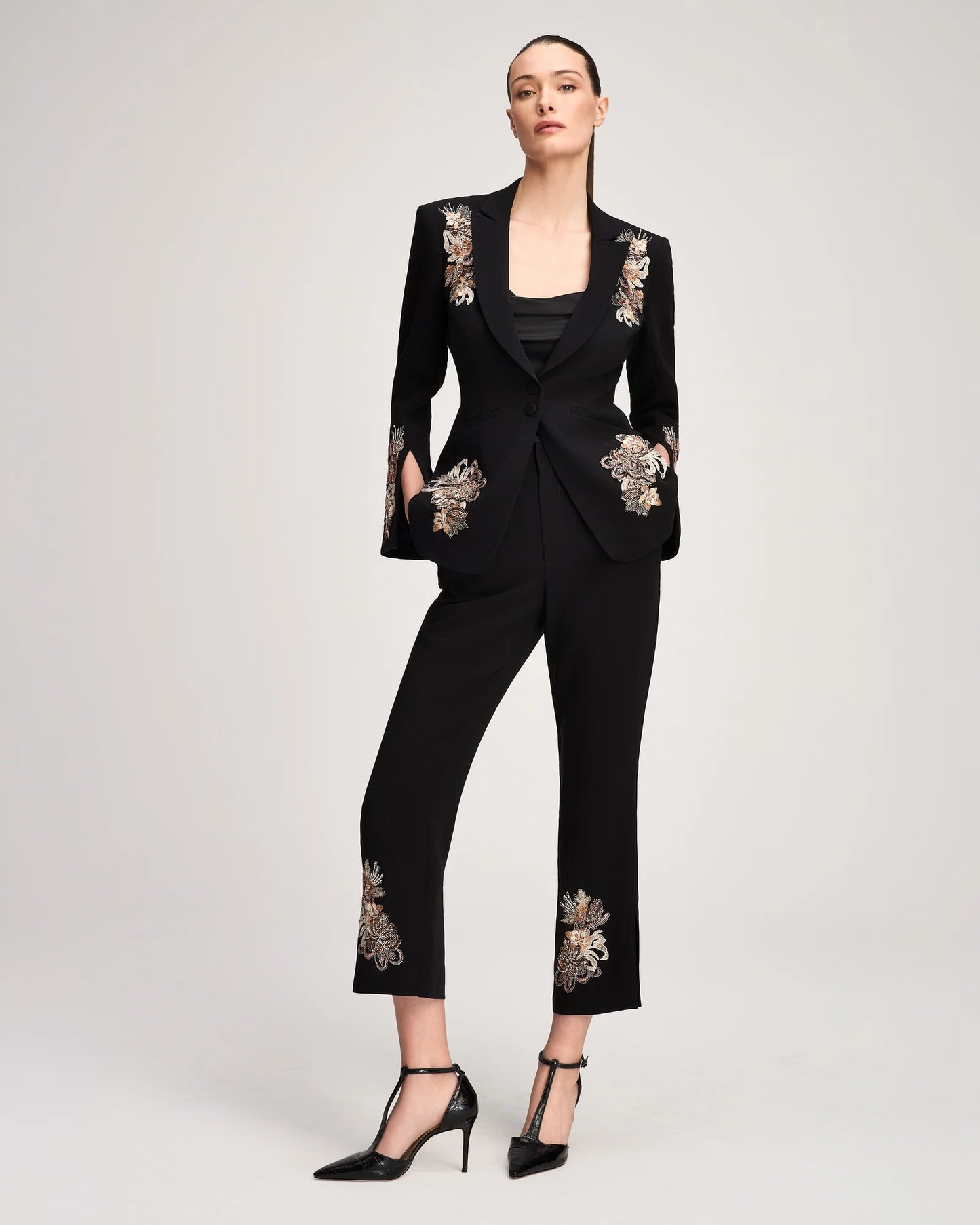 Rhinestone Floral Border Isby Jacket
