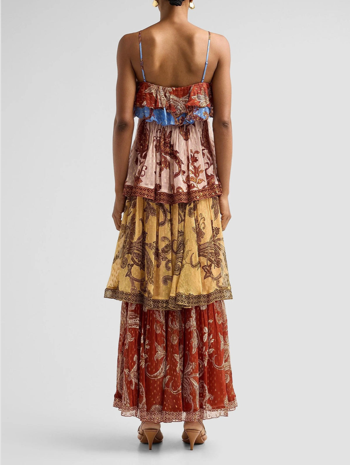 Printed Tiered Maxi Dress