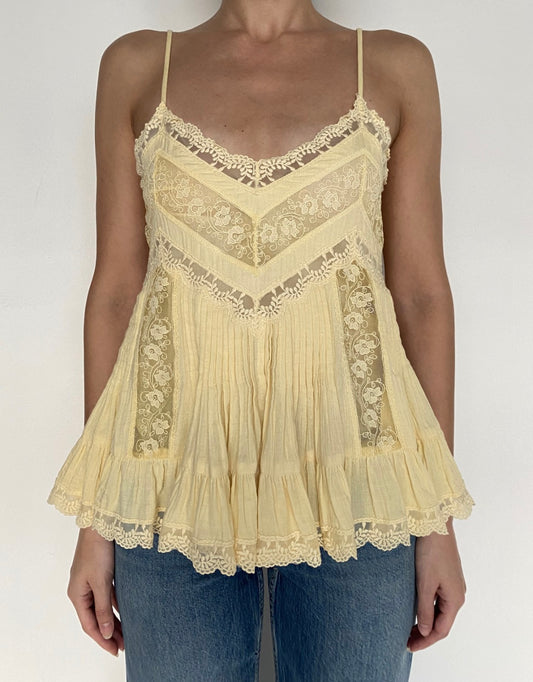 Lace Detail Top-Rococo Sand