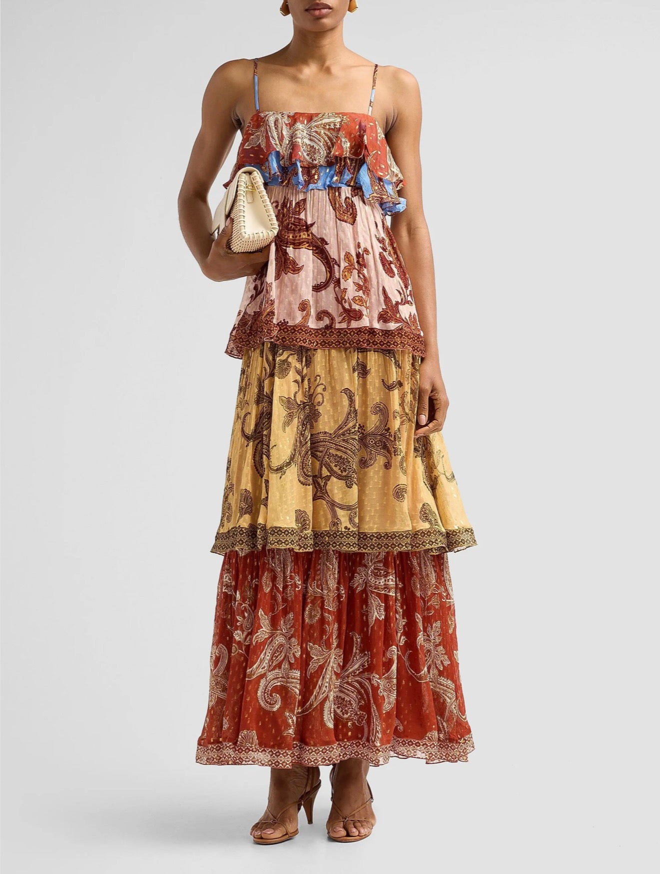 Printed Tiered Maxi Dress