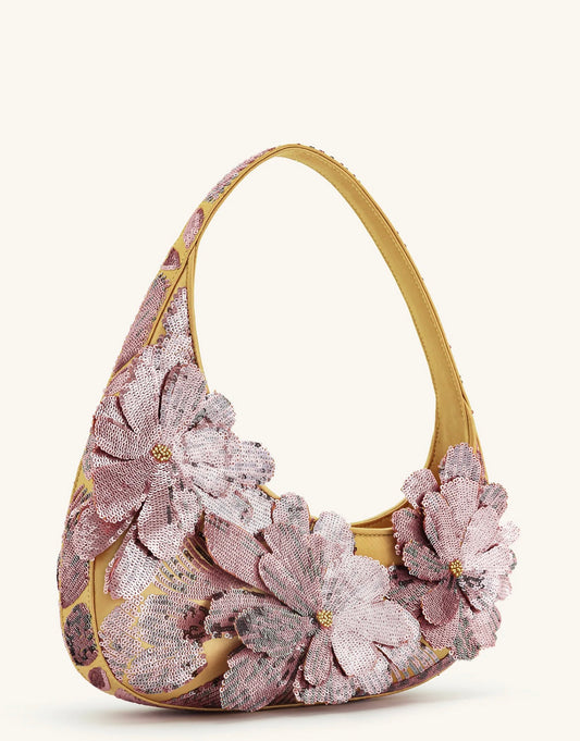 Harlee Sequin Shoulder Bag - Pink
