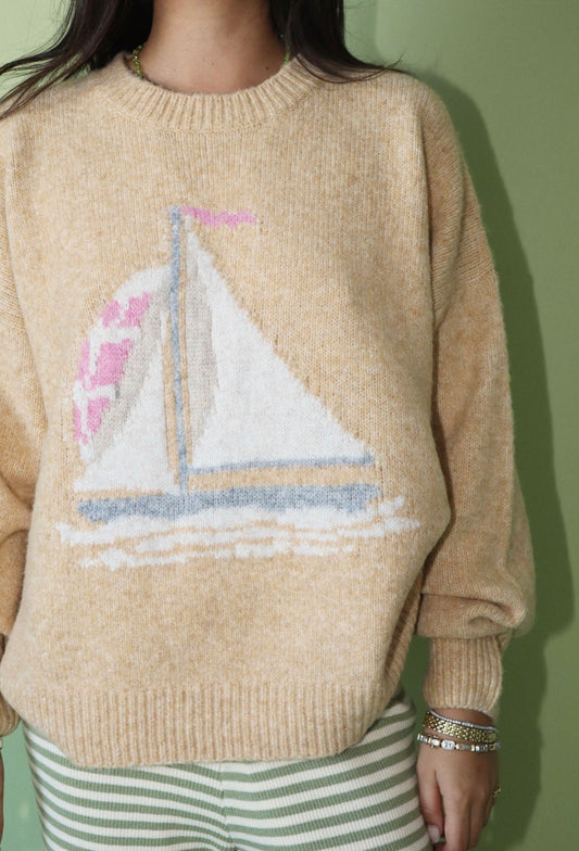 Sailboat Sweater-Bailey Rose