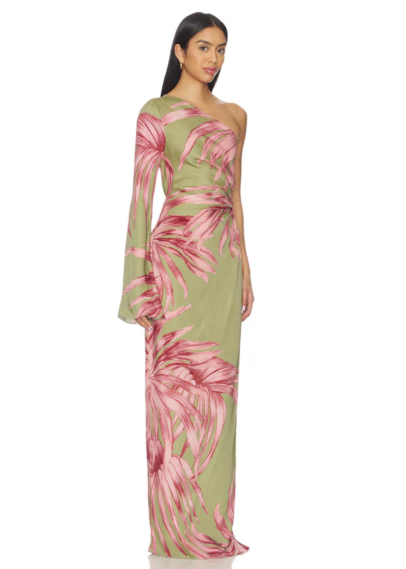 One Shoulder Maxi Dress-Rococo Sand