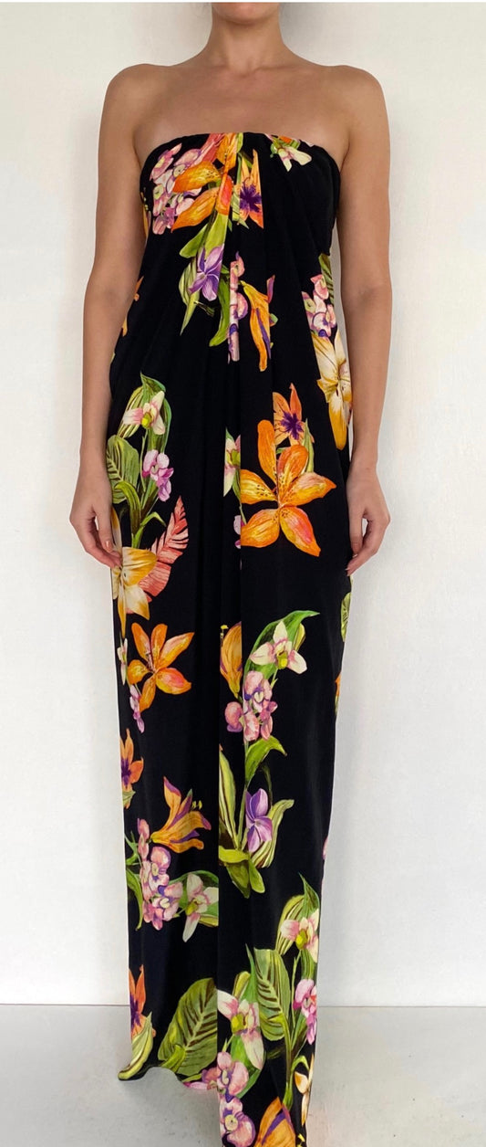 Strapless Drape Maxi Dress- Rococo Sand