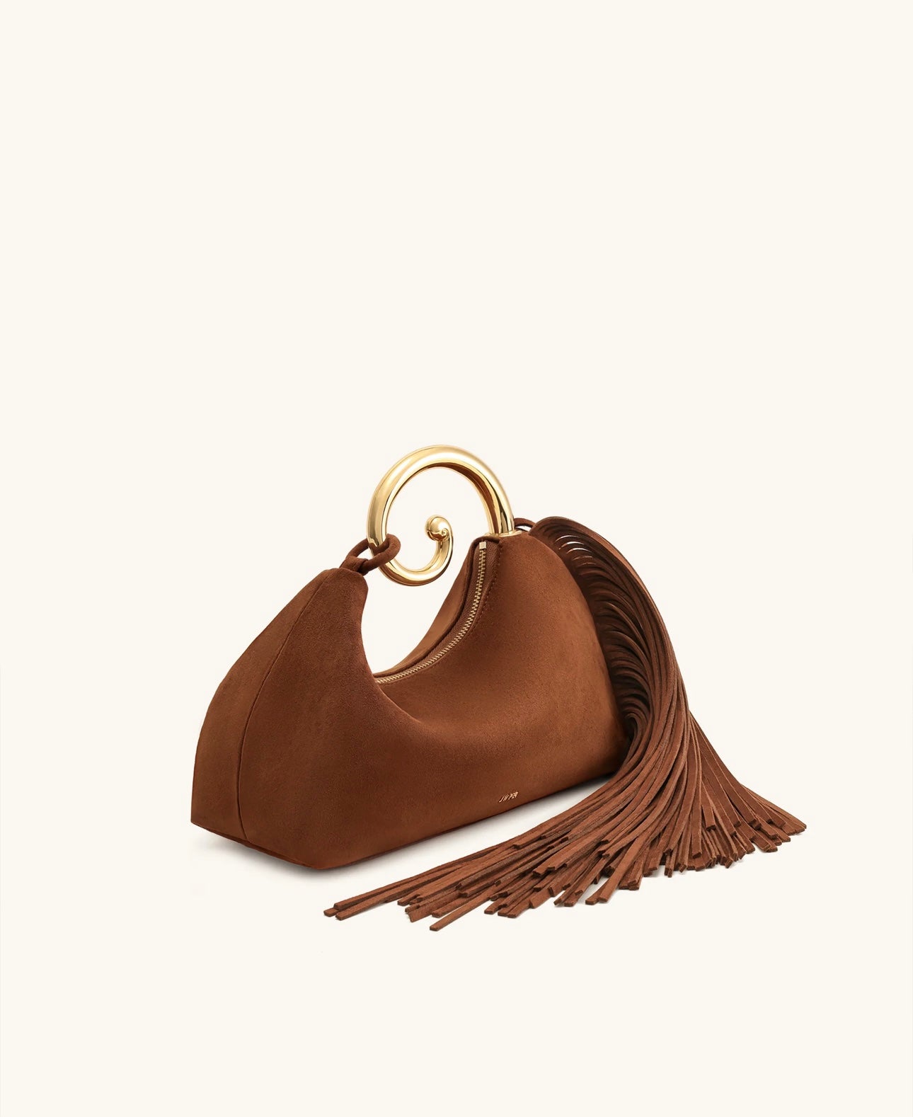 Nell Fringe Hardware Top Handle Bag| Mocha Brown