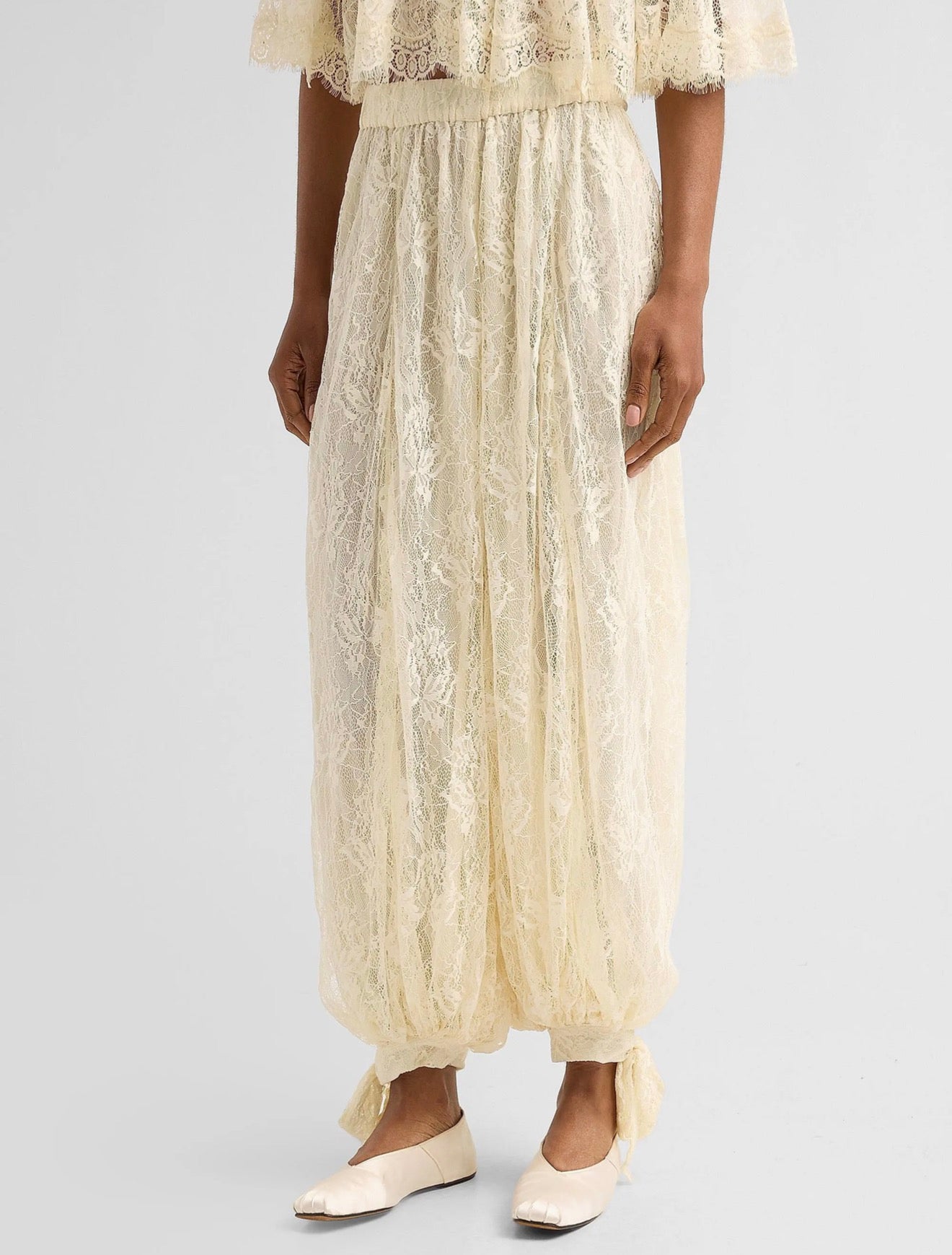 Floral Lace Parachute Pants