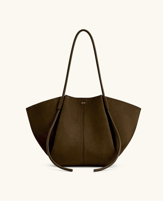 Nala Wide Tote Bag| Mocha Brown