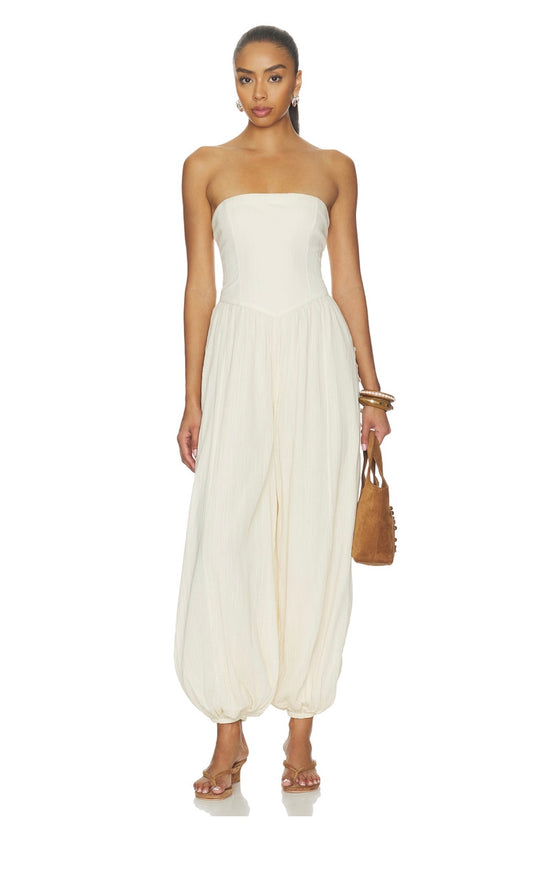 CORSET JUMPSUIT - Rococo Sand