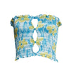 Amy Crookes Floral Shirred Tube Top