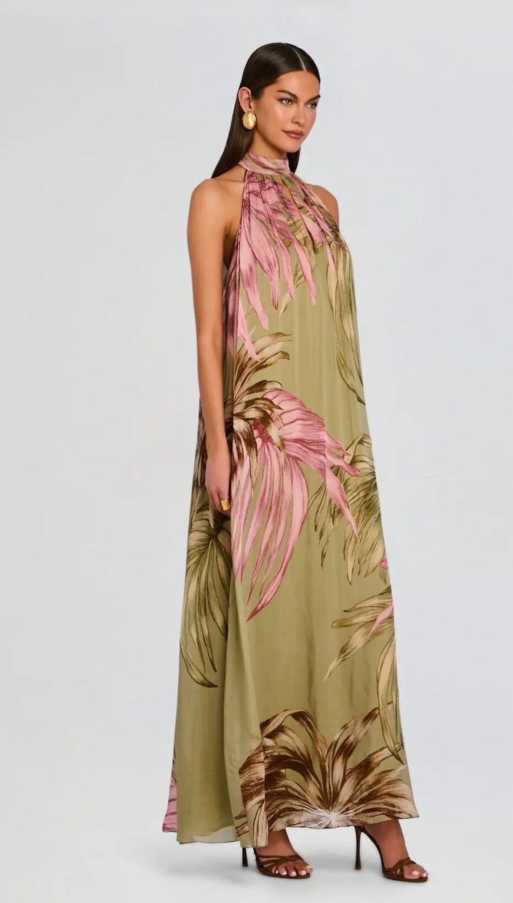 Flared Maxi Dress-Rococo Sand
