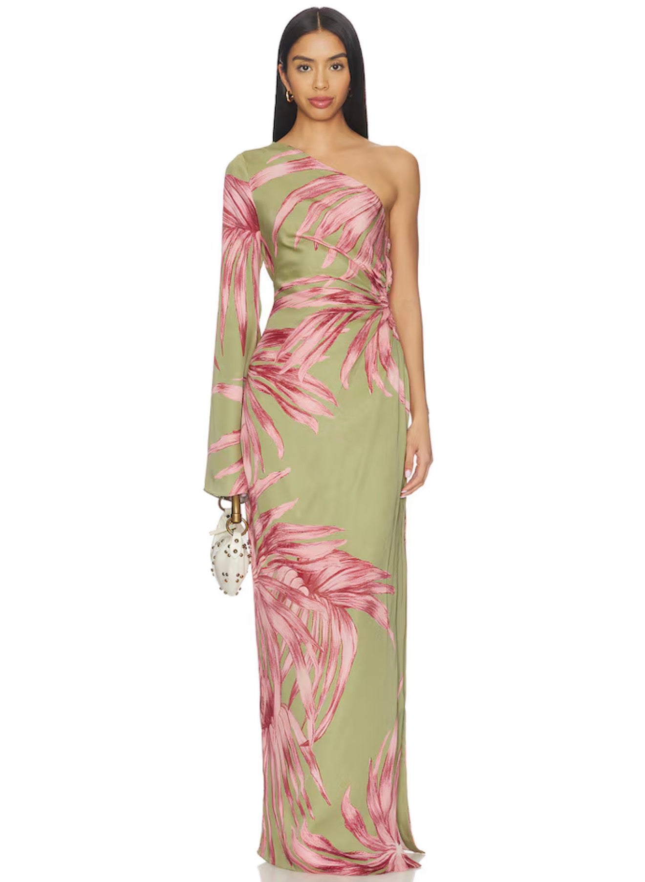 One Shoulder Maxi Dress-Rococo Sand