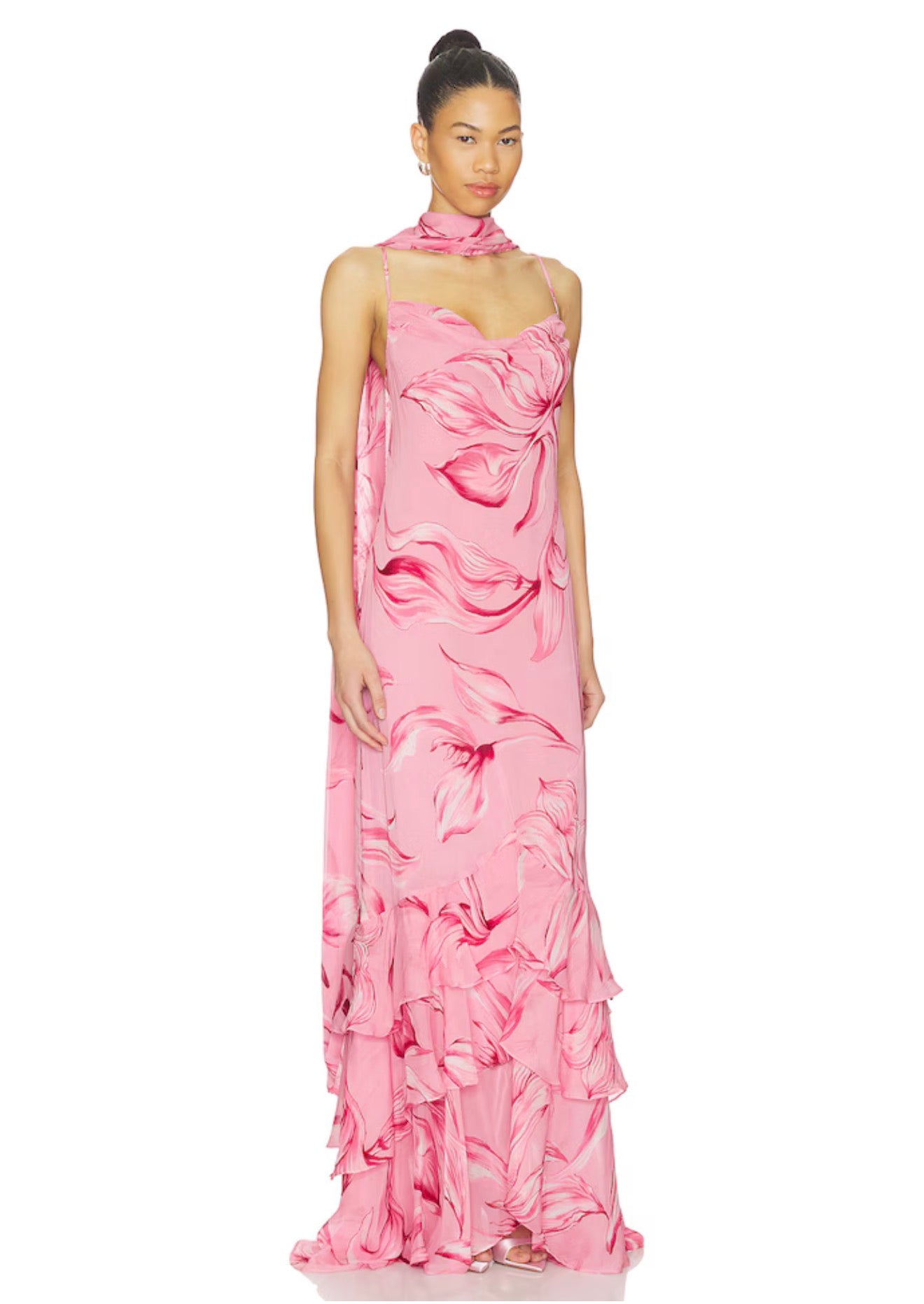 COWL MAXI DRESS WITH SASH- Rococo Sand