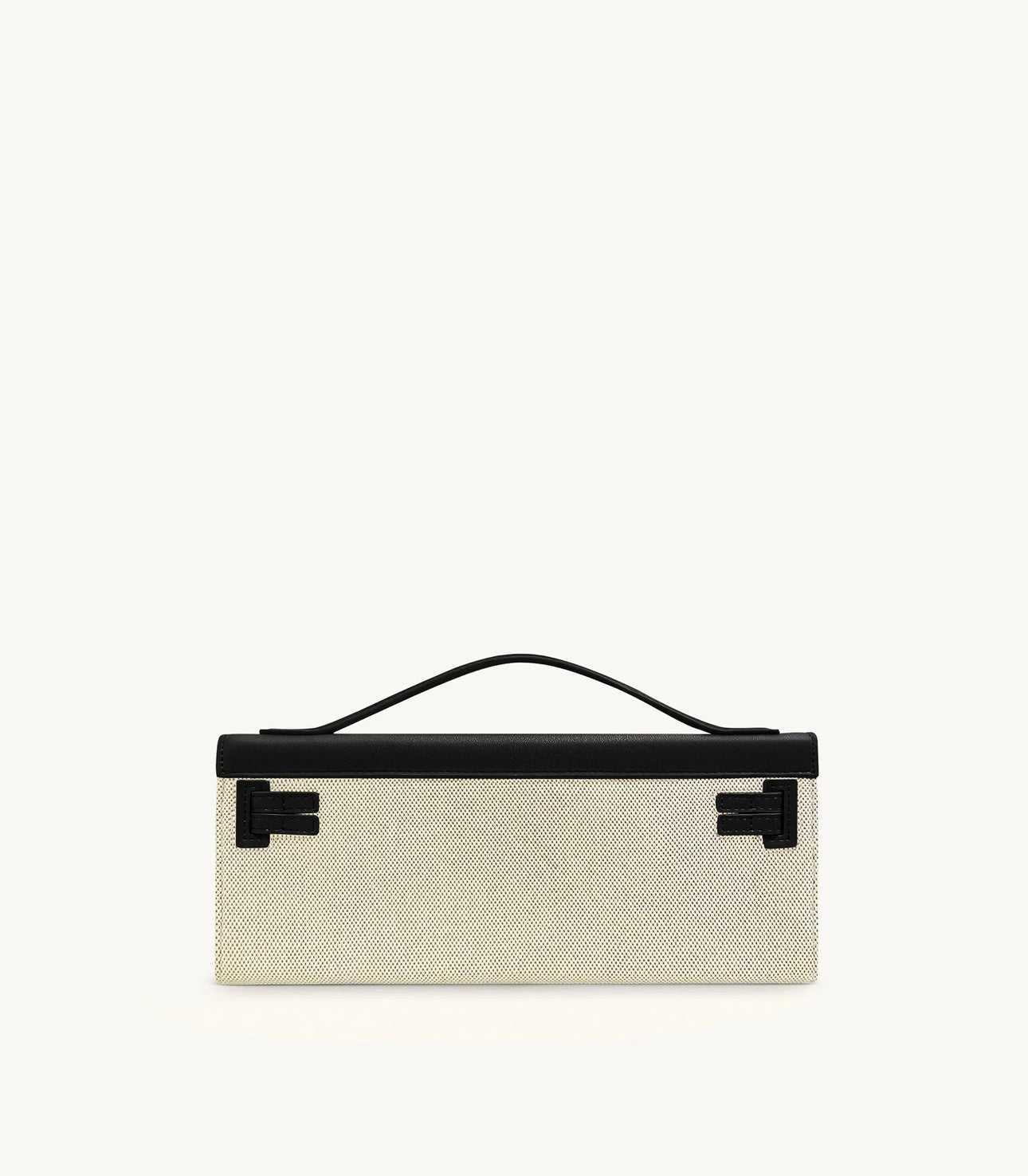 Bria Structured Top Handle Bag| Black Canvas