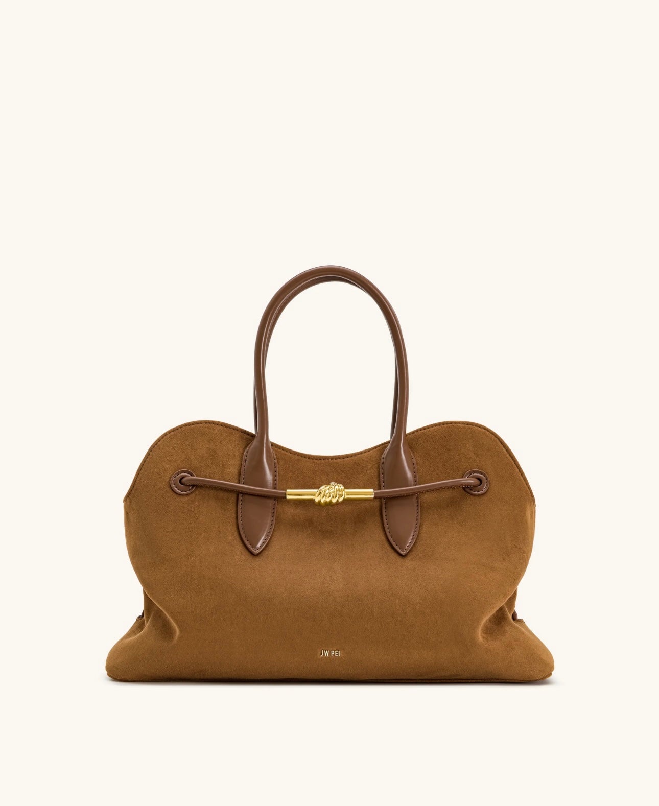 Adele Metal Rope Knot Tote Bag| Caramel Brown