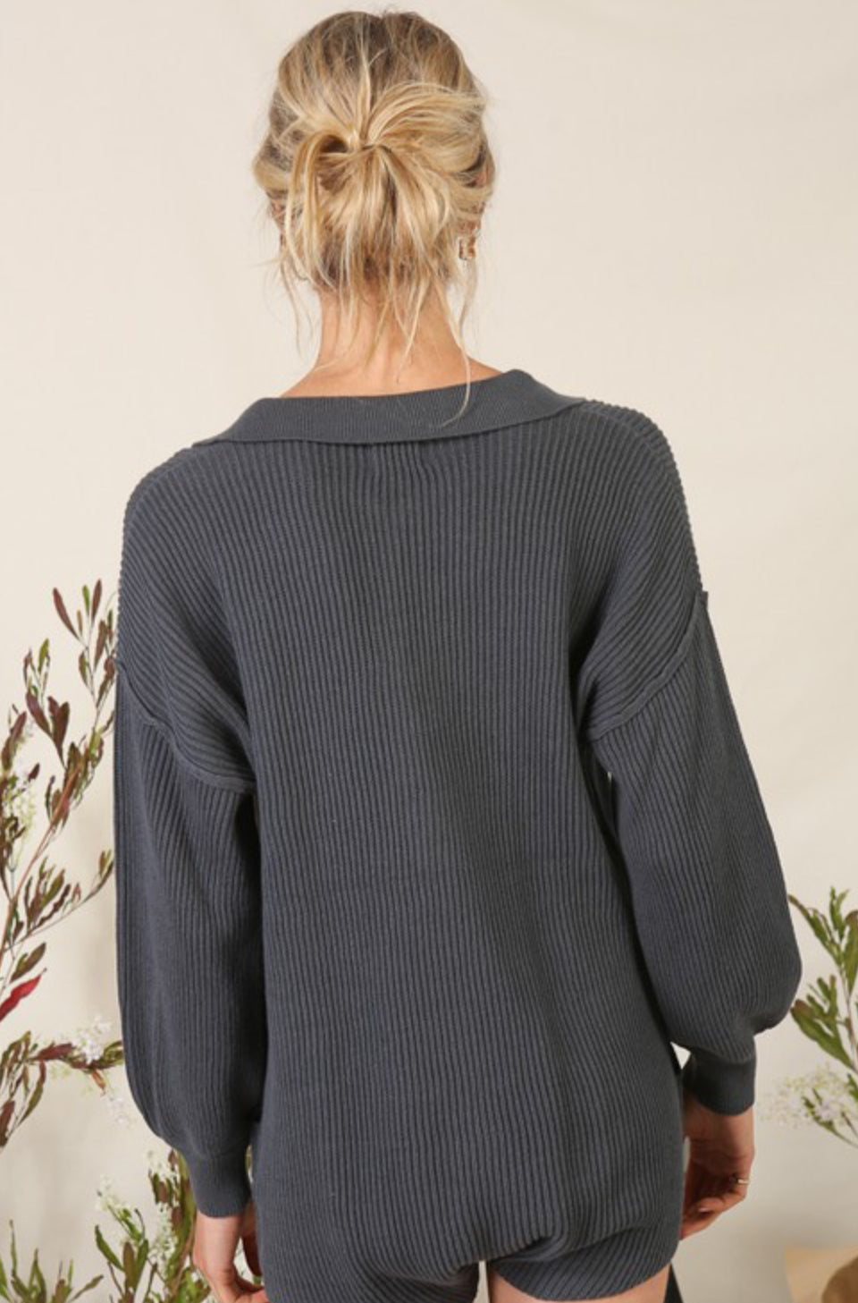 Lumiere Sweater Romper Blue