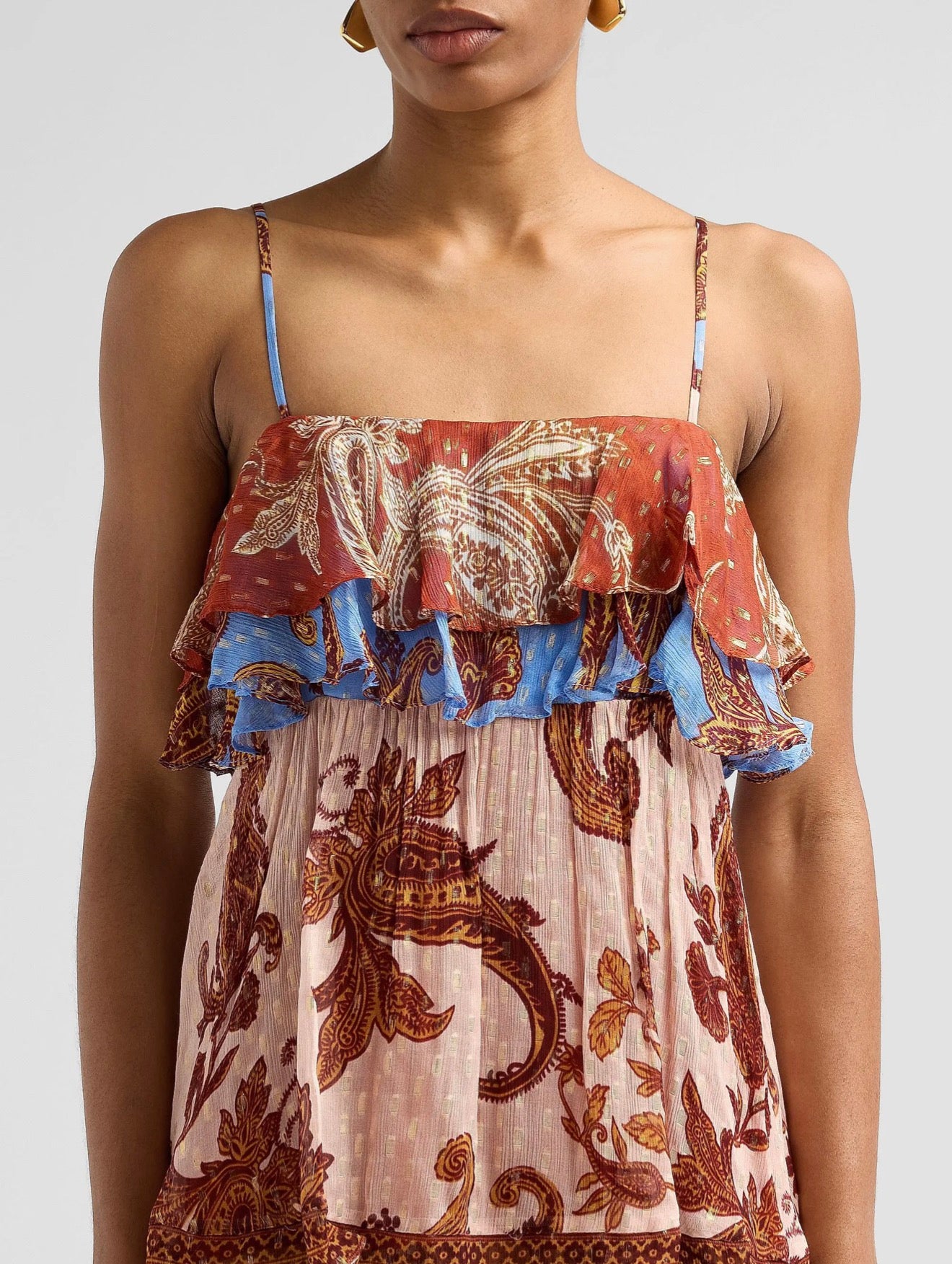 Printed Tiered Maxi Dress
