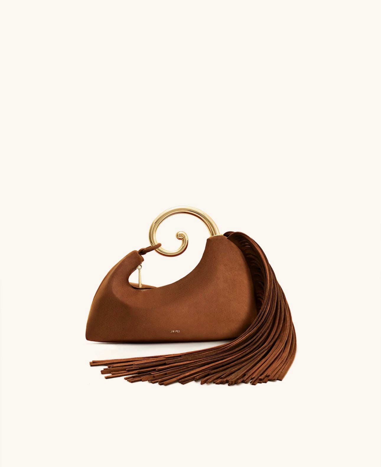 Nell Fringe Hardware Top Handle Bag| Mocha Brown