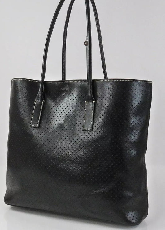 Prada black leather tote