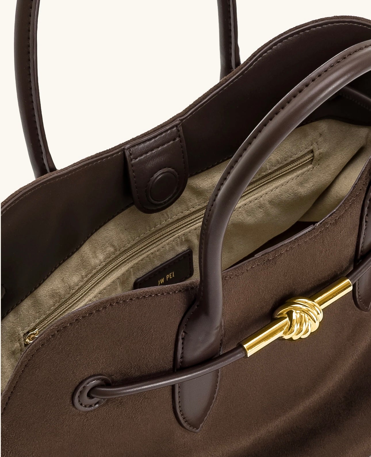 Adele Metal Rope Knot Tote Bag| Mocha Brown