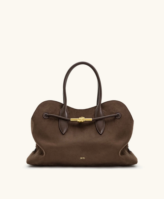 Adele Metal Rope Knot Tote Bag| Mocha Brown