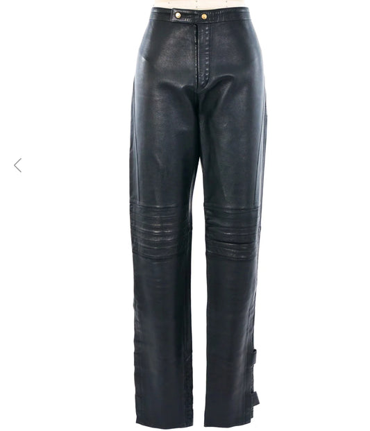 Gucci Vintage Leather Straight Leg Pant