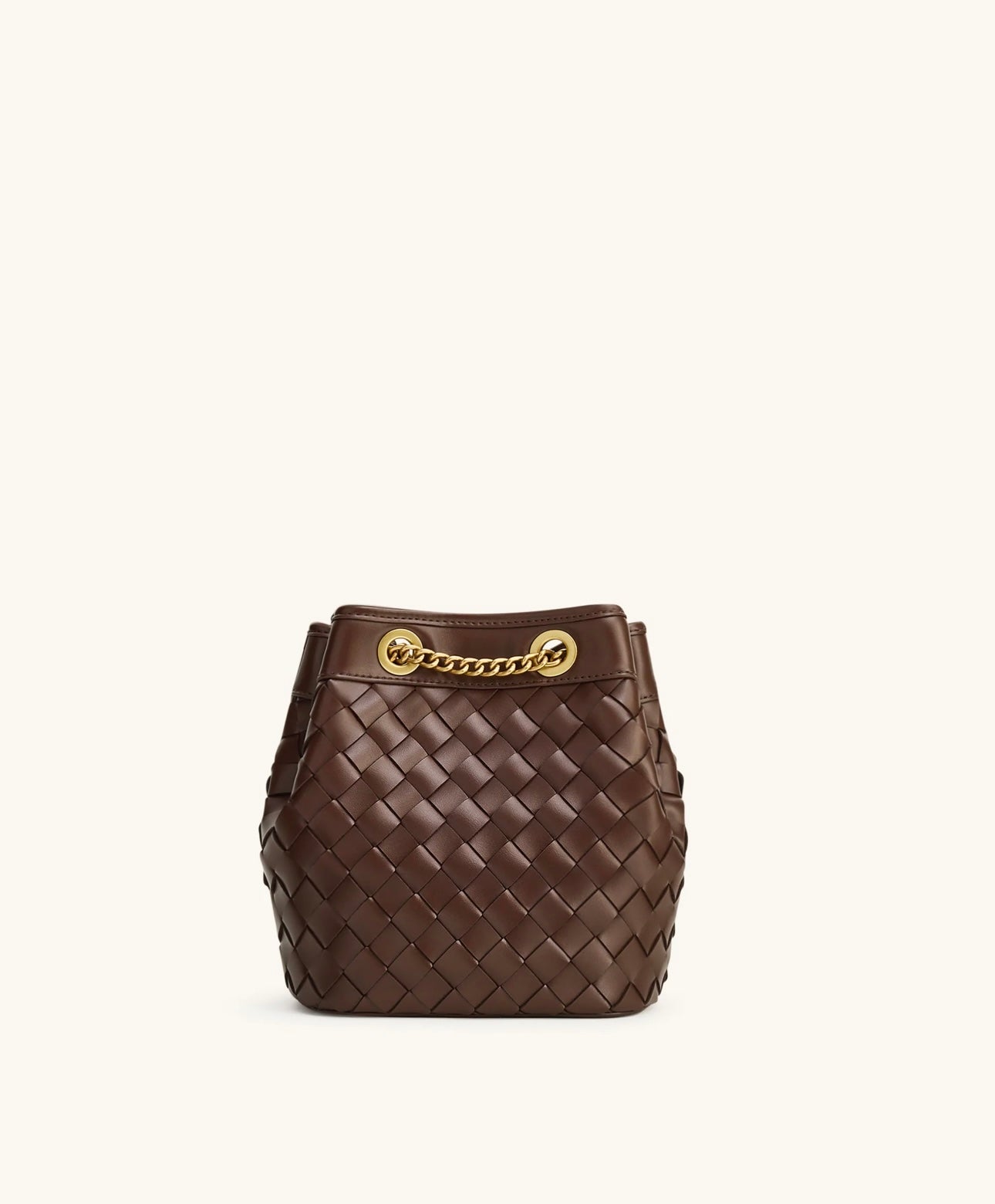 Yara Hand-Woven Bucket Bag| Dark Brown