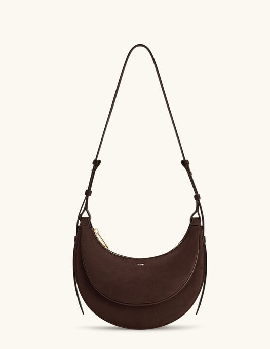 Sharon Woven Crossbody Bag| Coffee Brown