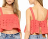 Free People Coral Cotton Crop