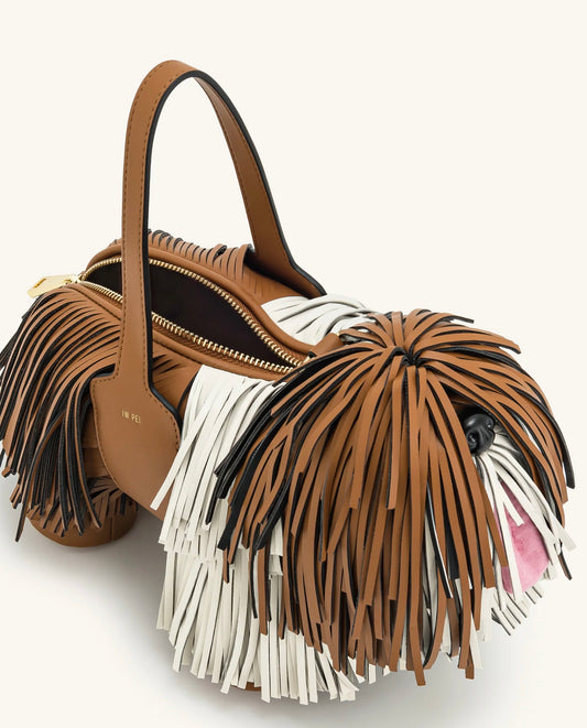 Nita Puppy Shape Handbag - Brown
