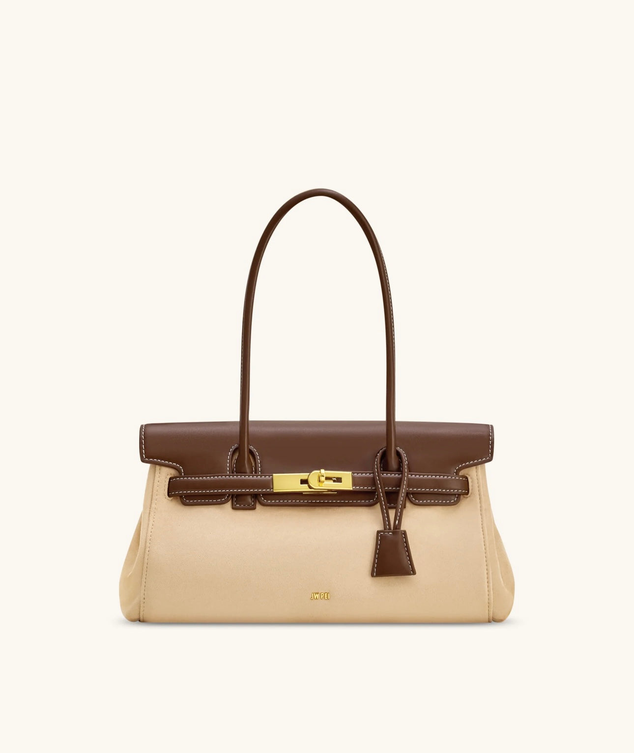 Yara Faux Suede Shoulder Bag| Dark Brown