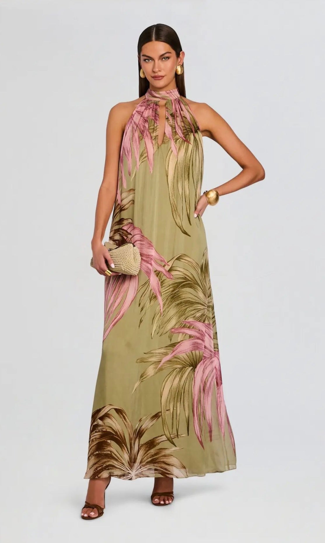 Flared Maxi Dress-Rococo Sand