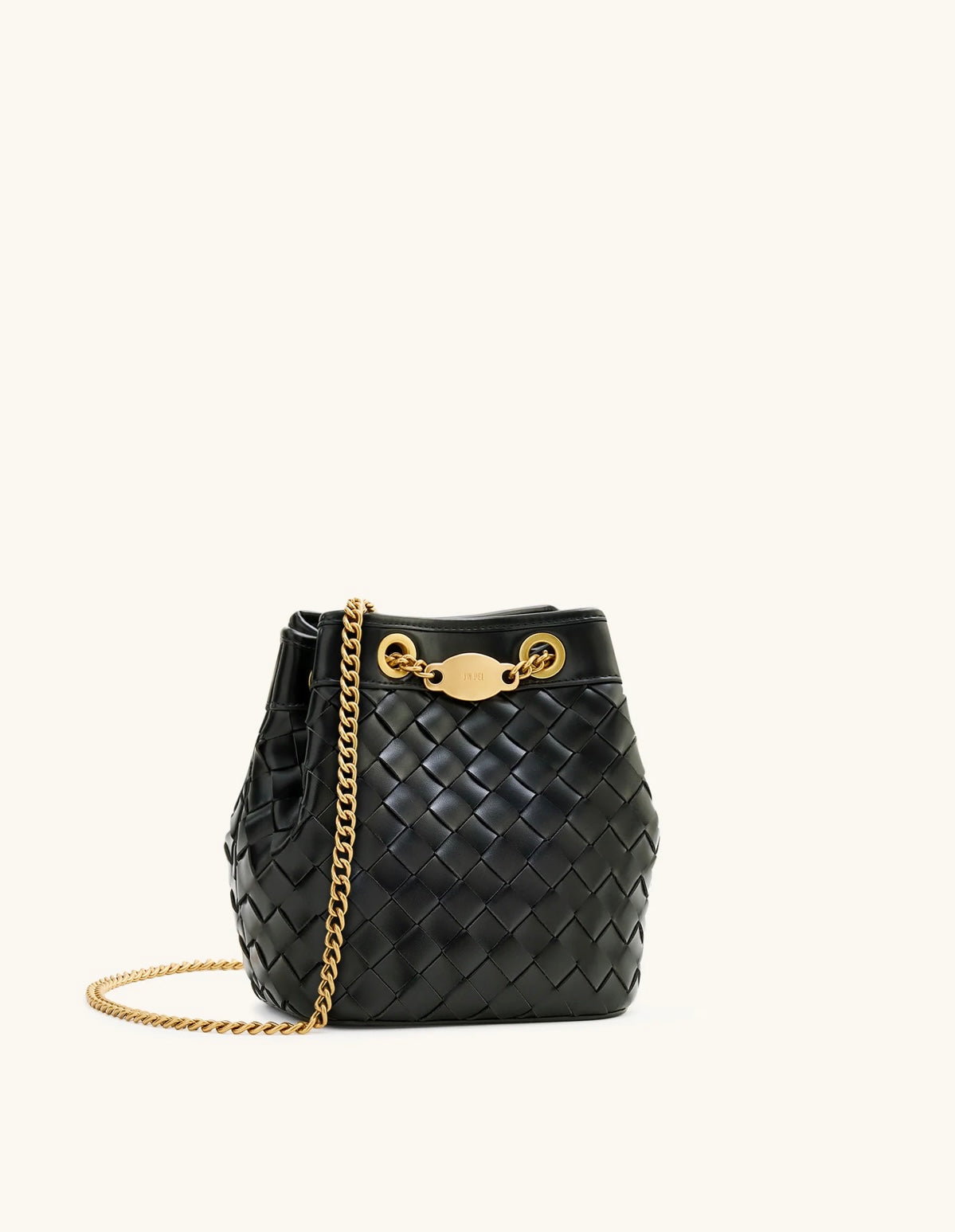 Yara Hand-Woven Bucket Bag| Black