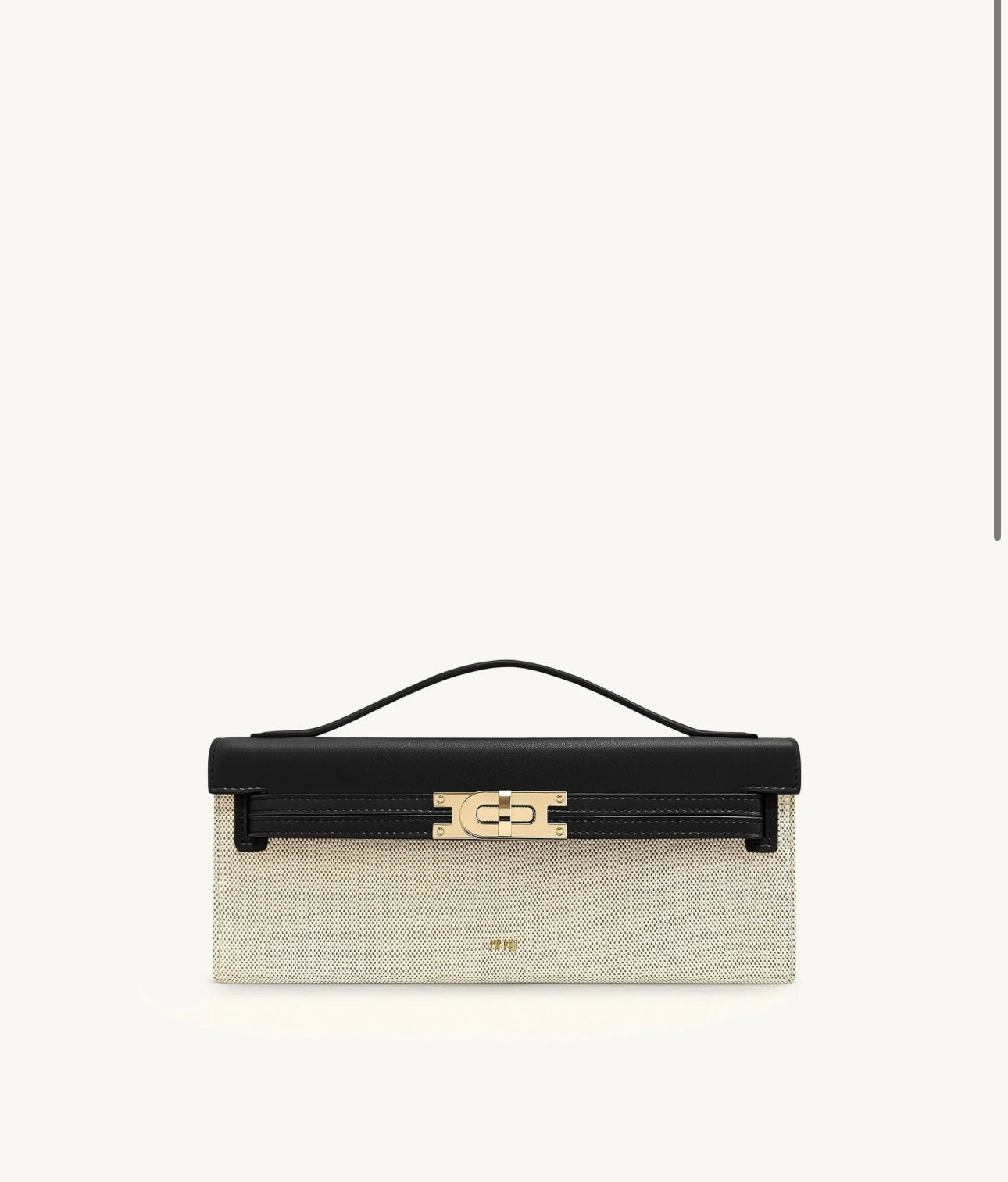Bria Structured Top Handle Bag| Black Canvas