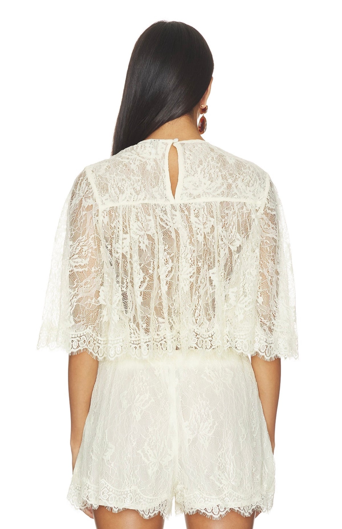 Ruffle Top in Eggshell