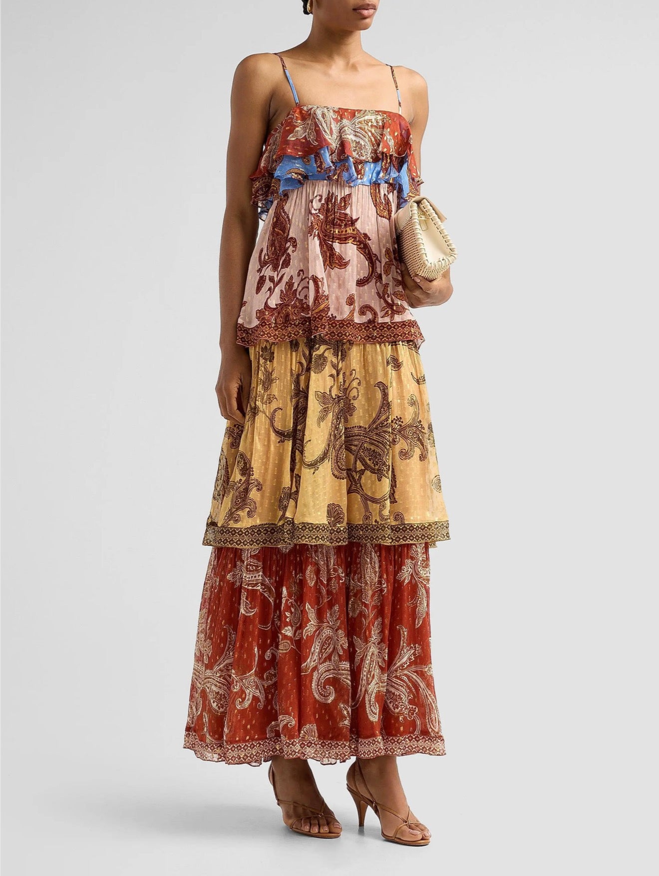 Printed Tiered Maxi Dress