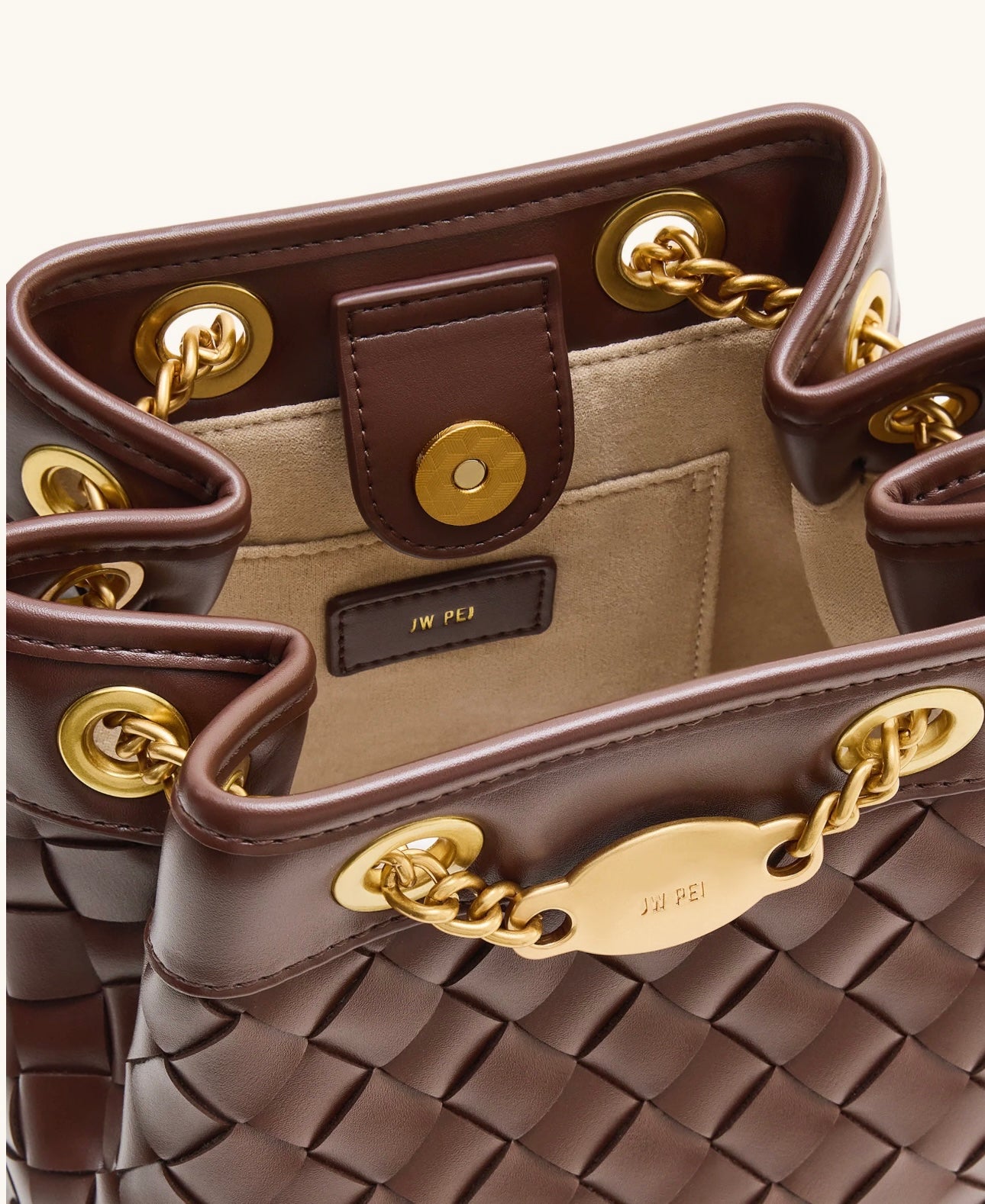 Yara Hand-Woven Bucket Bag| Dark Brown