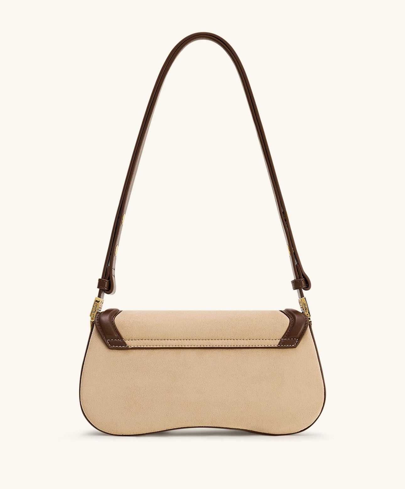 Joy Faux Suede Shoulder Bag| Khaki Brown