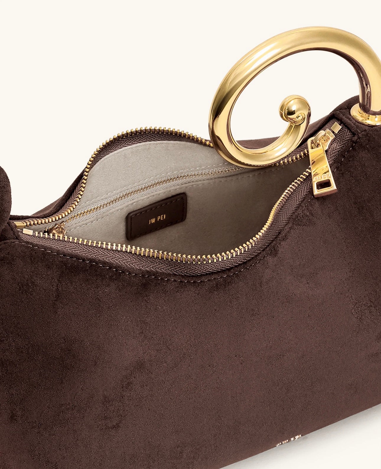 Nell Fringe Hardware Top Handle Bag|Deep Brown