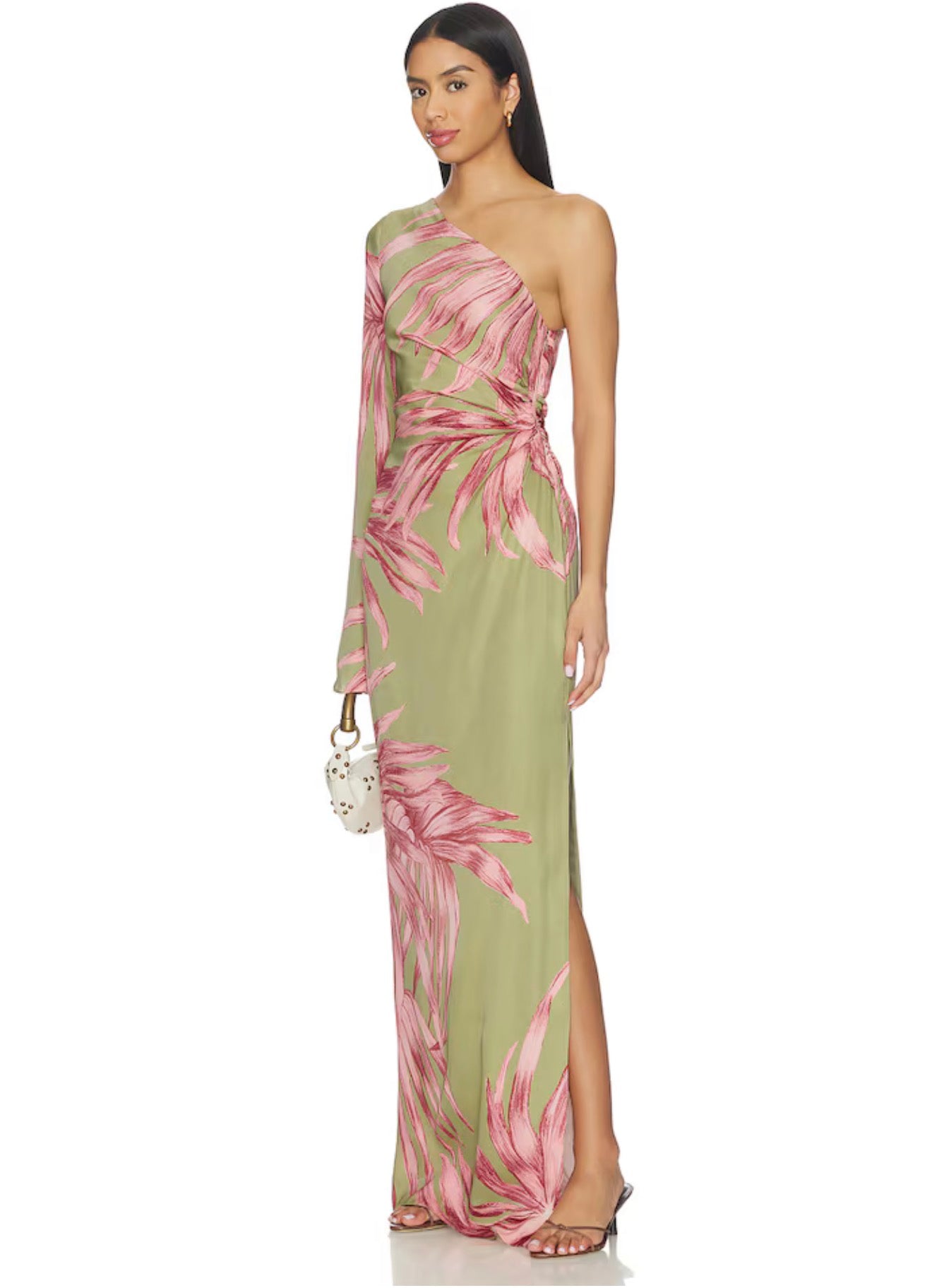One Shoulder Maxi Dress-Rococo Sand