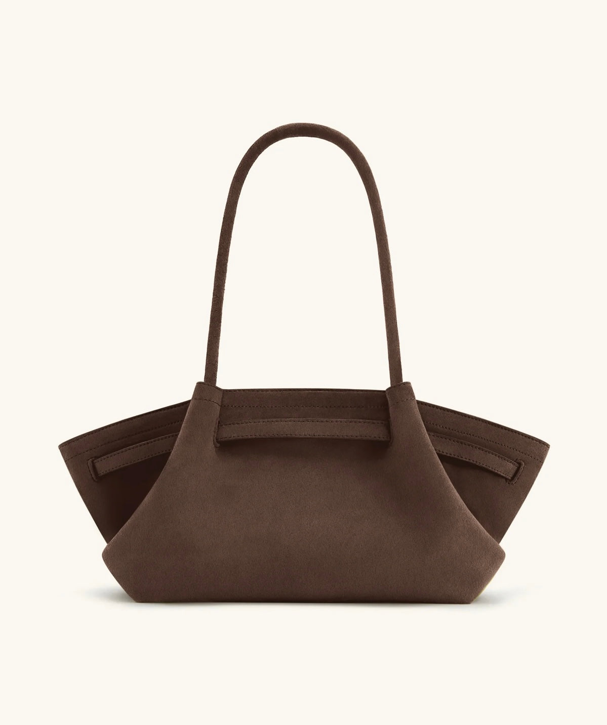 Hana Wide Faux Suede Tote Bag| Dark Brown