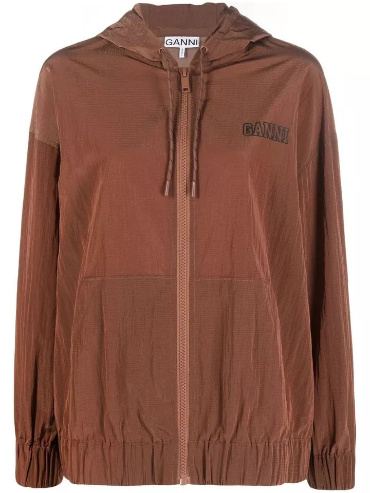 GANNI Software Light Tech Zip Hoodie