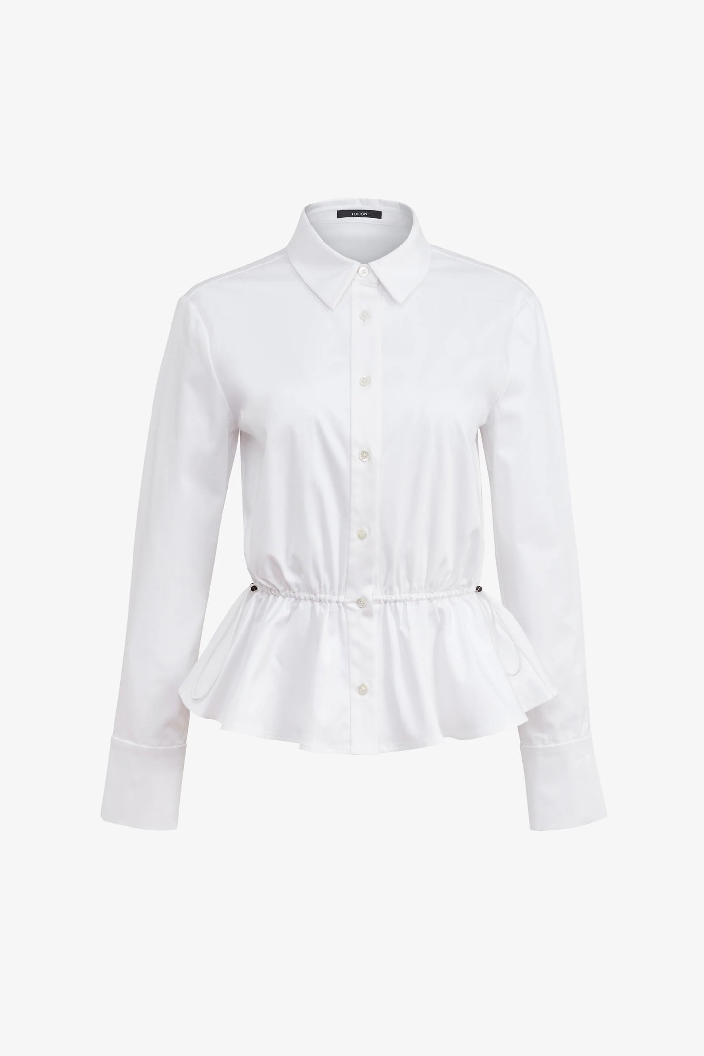 Ingrid Button Down Shirt with Drawstrings - TOCCIN
