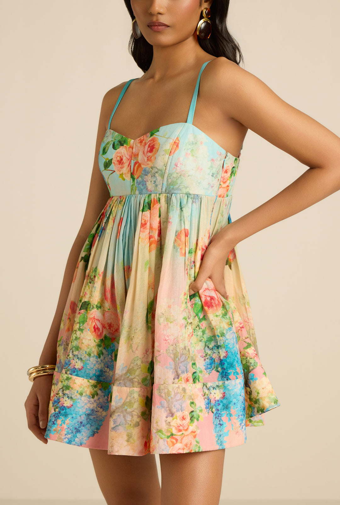 Aiba Yoke Short Dress